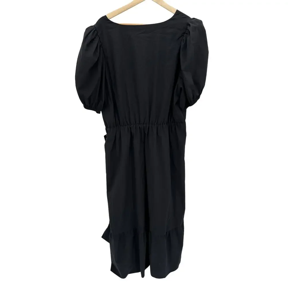 Express Womens Black Tiered Maxi Dress Size XL NWT Minimal Cottage Quiet‎ Luxury